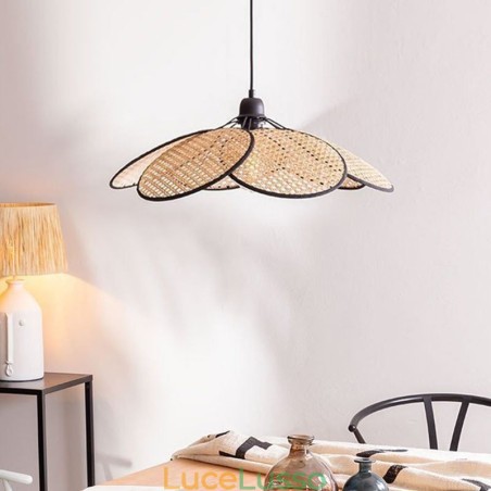 Lampada a sospensione naturale semplice intrecciata a mano Lampada a sospensione naturale semplice intrecciata a mano