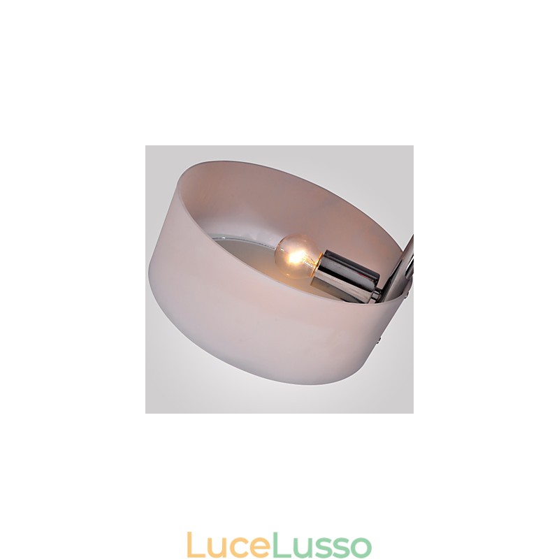 Lampadario moderno contemporaneo in metallo cromato a filo