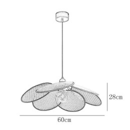 Lampada a sospensione naturale semplice intrecciata a mano