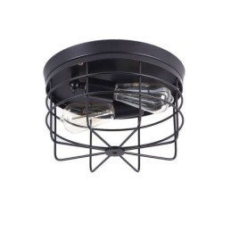 Lampada da soffitto in gabbia di metallo industriale, lampada da soffitto rustica a filo