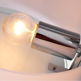 Lampadario moderno contemporaneo in metallo cromato a filo