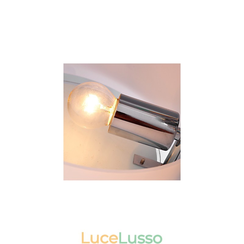 Lampadario moderno contemporaneo in metallo cromato a filo