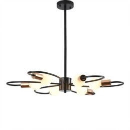 Lampadario rustico a 6 luci, petali classici, lampada a sospensione da soffitto