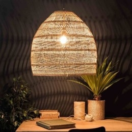 Lampada a sospensione intrecciata a mano in rattan, lampada a sospensione, fattoria