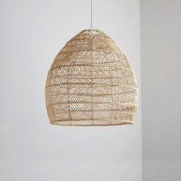 Lampada a sospensione intrecciata a mano in rattan, lampada a sospensione, fattoria