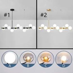 Lampada a sospensione Magic Beans Lampada a soffitto in vetro molecolare