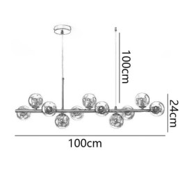 Lampada a sospensione Magic Beans Lampada a soffitto in vetro molecolare