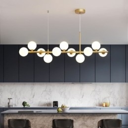 Lampada a sospensione Magic Beans Lampada a soffitto in vetro molecolare