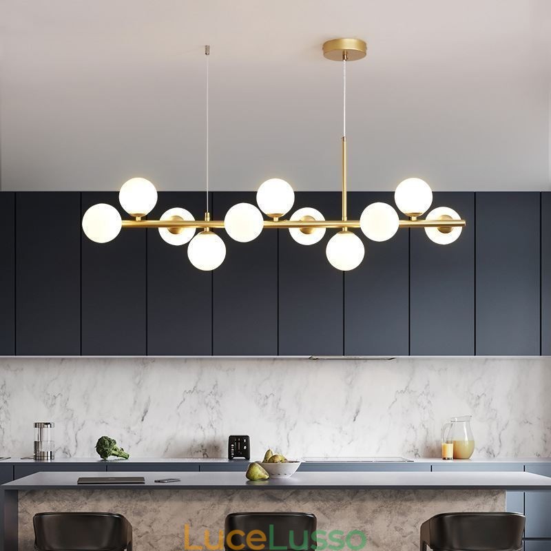 Lampada a sospensione Magic Beans Lampada a soffitto in vetro molecolare
