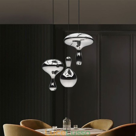 Lampada a sospensione creativa, moderna, semplice, piccola, in vetro elettroplaccato, plafoniera Lampada a sospensione creativa, moderna, semplice, piccola, in vetro elettroplaccato, plafoniera