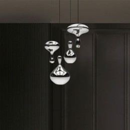 Lampada a sospensione creativa, moderna, semplice, piccola, in vetro elettroplaccato, plafoniera