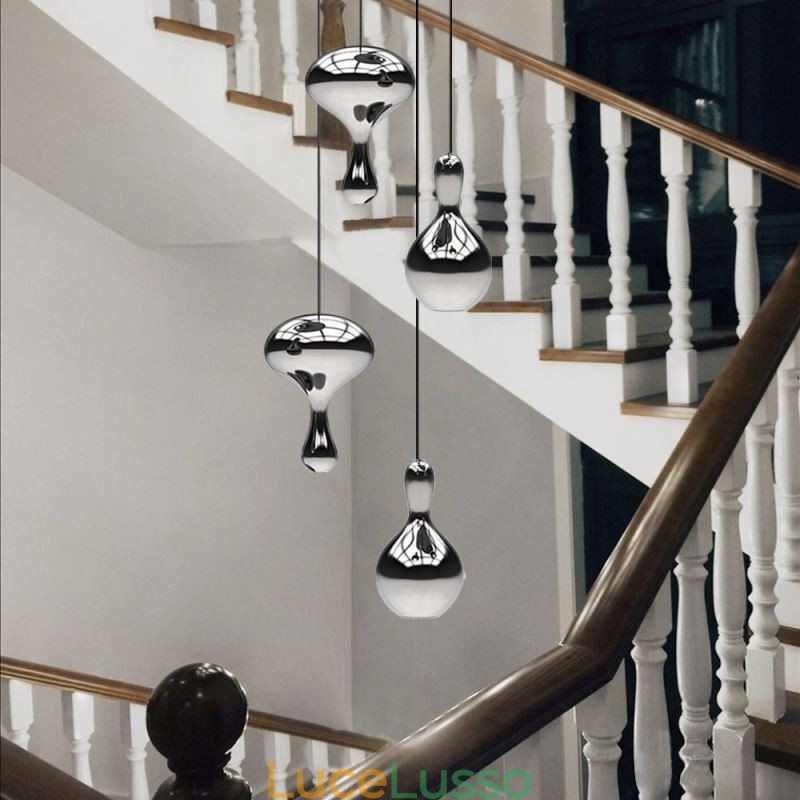 Lampada a sospensione creativa, moderna, semplice, piccola, in vetro elettroplaccato, plafoniera