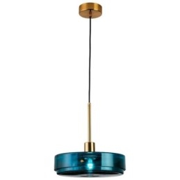 Lampada a sospensione in vetro rotondo, moderna e minimalista, in ferro battuto