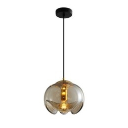 Lampada a sospensione in vetro Stamen Lampada da soffitto moderna e minimalista in ferro battuto
