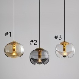 Lampada a sospensione in vetro Stamen Lampada da soffitto moderna e minimalista in ferro battuto