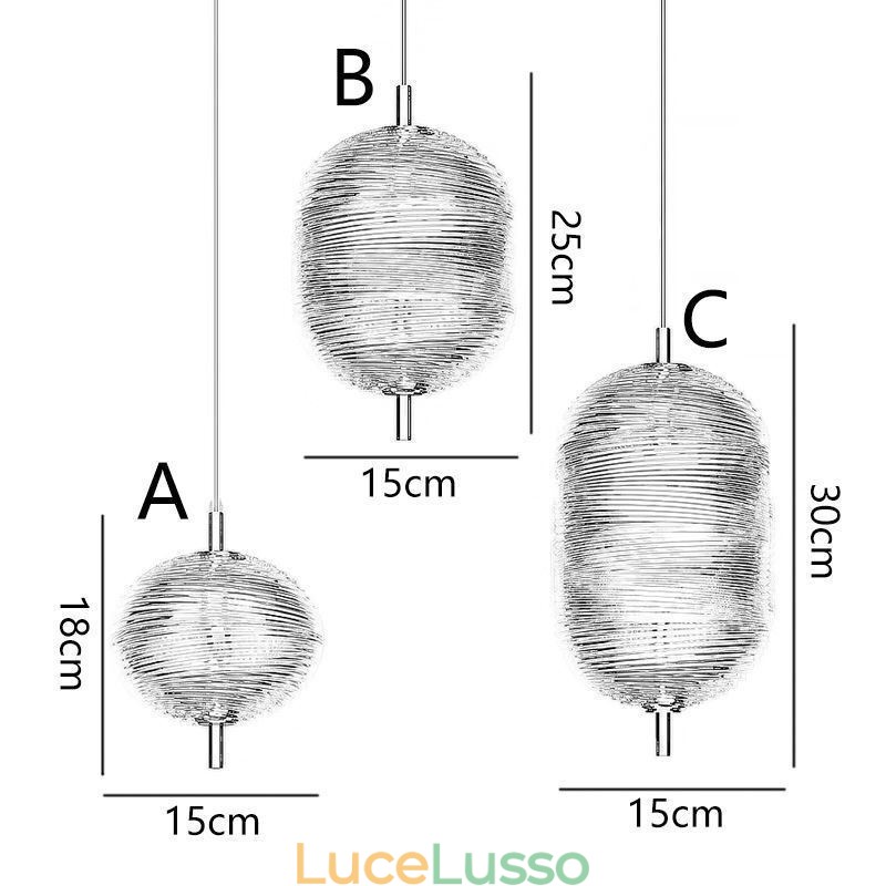 Lampada a sospensione Water Ripple Lampada da soffitto moderna e minimalista in ferro battuto