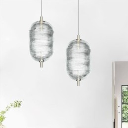 Lampada a sospensione Water Ripple Lampada da soffitto moderna e minimalista in ferro battuto