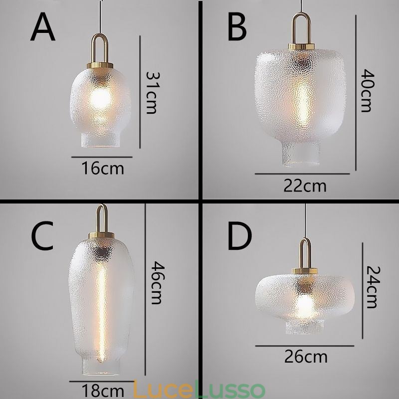 Lampada a sospensione in vetro smerigliato Lampada da soffitto moderna e minimalista in ferro battuto
