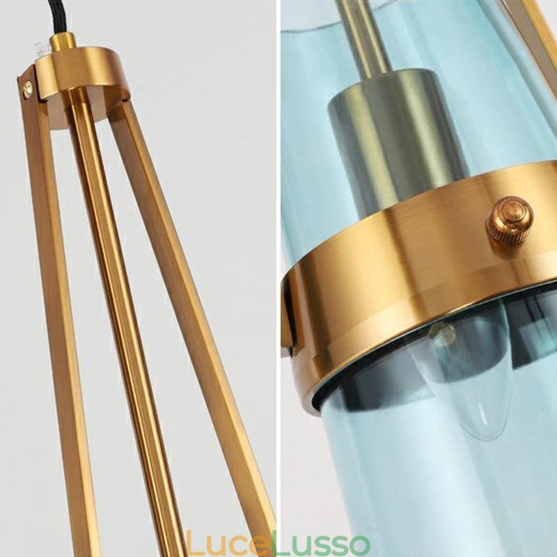 Lampada a sospensione in vetro a goccia d'acqua, moderna e minimalista, piccola lampada da soffitto in ferro battuto