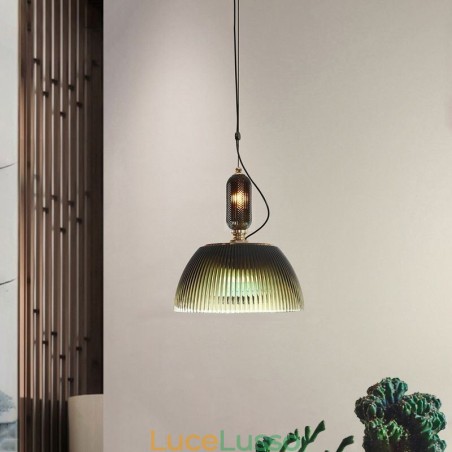 Gonna plissettata Lampada a sospensione in vetro Lampada da soffitto moderna minimalista in ferro battuto Gonna plissettata Lampada a sospensione in vetro Lampada da soffitto moderna minimalista in ferro battuto