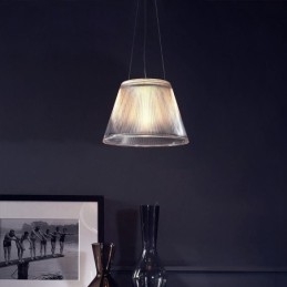 Lampada a sospensione in vetro, moderna, semplice, singola, da soffitto