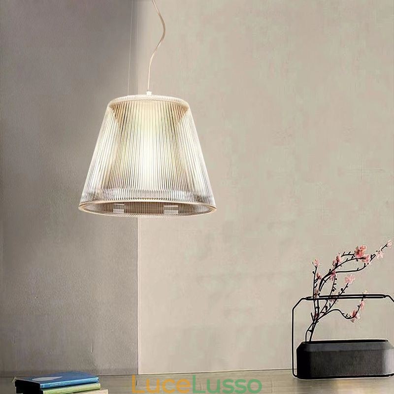 Lampada a sospensione in vetro, moderna, semplice, singola, da soffitto