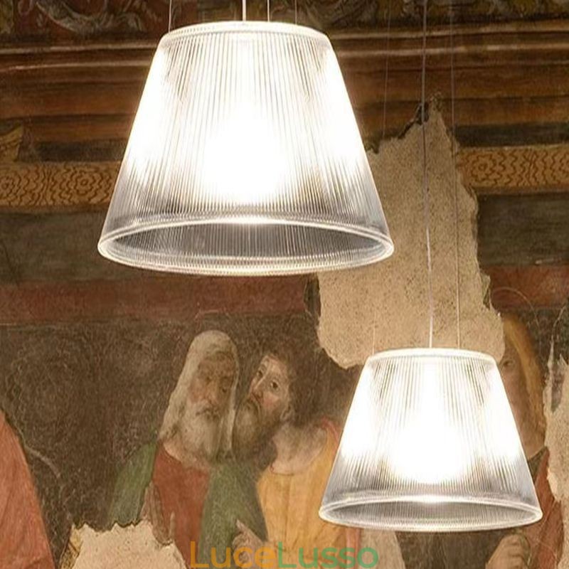 Lampada a sospensione in vetro, moderna, semplice, singola, da soffitto