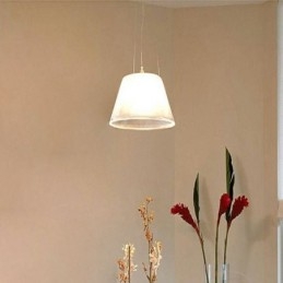Lampada a sospensione in vetro, moderna, semplice, singola, da soffitto