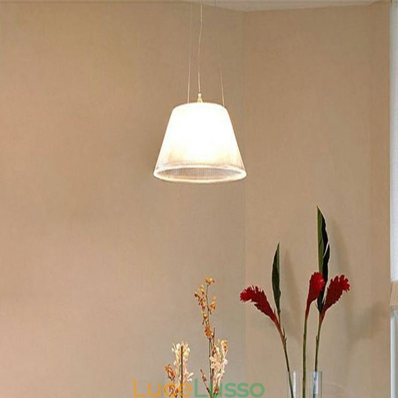 Lampada a sospensione in vetro, moderna, semplice, singola, da soffitto