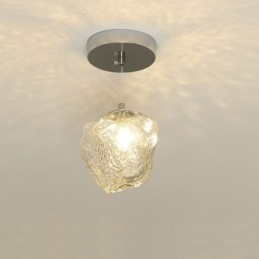 Lampada a sospensione in vetro Lampada decorativa retrò Paralume a forma di cubo di ghiaccio