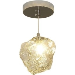 Lampada a sospensione in vetro Lampada decorativa retrò Paralume a forma di cubo di ghiaccio