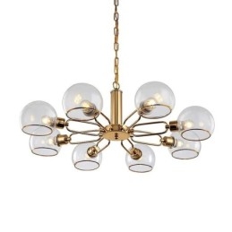 Lampada a sospensione in vetro Lampada da soffitto moderna e minimalista in ferro battuto