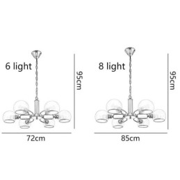 Lampada a sospensione in vetro Lampada da soffitto moderna e minimalista in ferro battuto