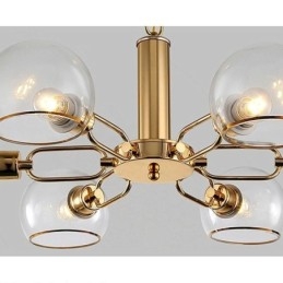 Lampada a sospensione in vetro Lampada da soffitto moderna e minimalista in ferro battuto