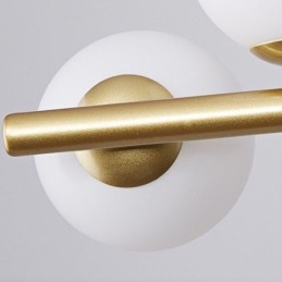 Lampada a sospensione moderna semplice Magic Beans molecolare in ferro battuto e vetro da soffitto