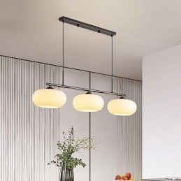 Lampada a sospensione in vetro nordico Lampada da soffitto creativa in ferro battuto