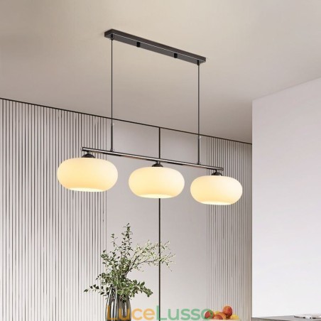Lampada a sospensione in vetro nordico Lampada da soffitto creativa in ferro battuto Lampada a sospensione in vetro nordico Lampada da soffitto creativa in ferro battuto
