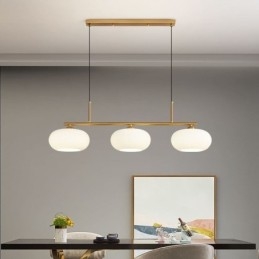 Lampada a sospensione in vetro nordico Lampada da soffitto creativa in ferro battuto