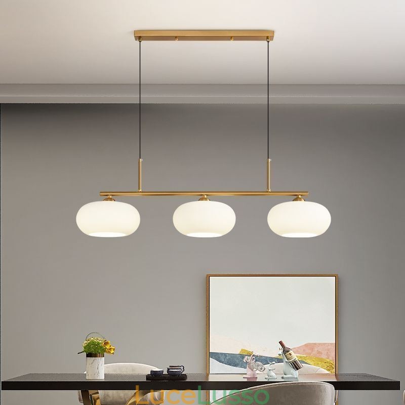 Lampada a sospensione in vetro nordico Lampada da soffitto creativa in ferro battuto