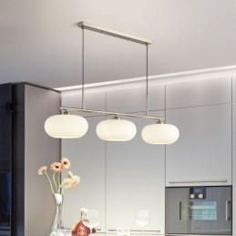 Lampada a sospensione in vetro nordico Lampada da soffitto creativa in ferro battuto