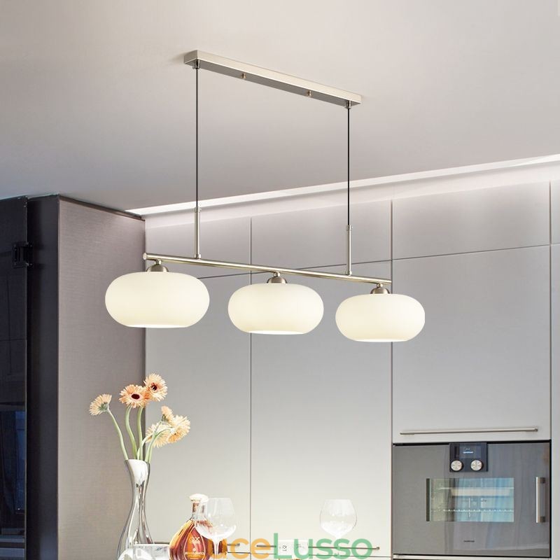 Lampada a sospensione in vetro nordico Lampada da soffitto creativa in ferro battuto