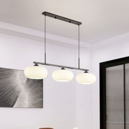 Lampada a sospensione in vetro nordico Lampada da soffitto creativa in ferro battuto