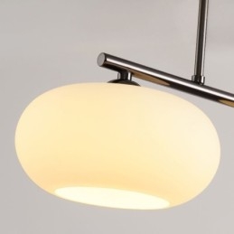Lampada a sospensione in vetro nordico Lampada da soffitto creativa in ferro battuto