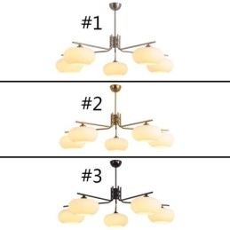 Lampada a sospensione in vetro nordico Lampada da soffitto creativa in ferro battuto
