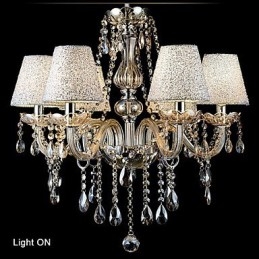 Lampadario in vetro elettroplaccato in cristallo classico contemporaneo moderno vintage
