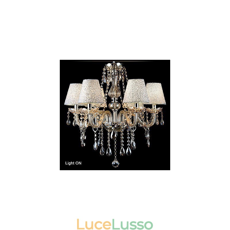 Lampadario in vetro elettroplaccato in cristallo classico contemporaneo moderno vintage