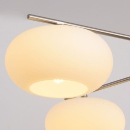 Lampada a sospensione in vetro nordico Lampada da soffitto creativa in ferro battuto