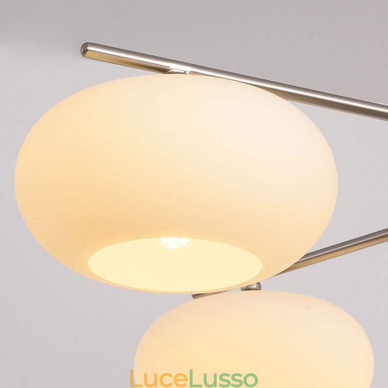 Lampada a sospensione in vetro nordico Lampada da soffitto creativa in ferro battuto