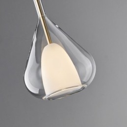 Lampada a sospensione moderna minimalista con doppio vetro per soffitto