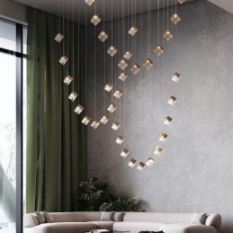 Lampada a sospensione creativa in vetro Padiglione Plafoniere